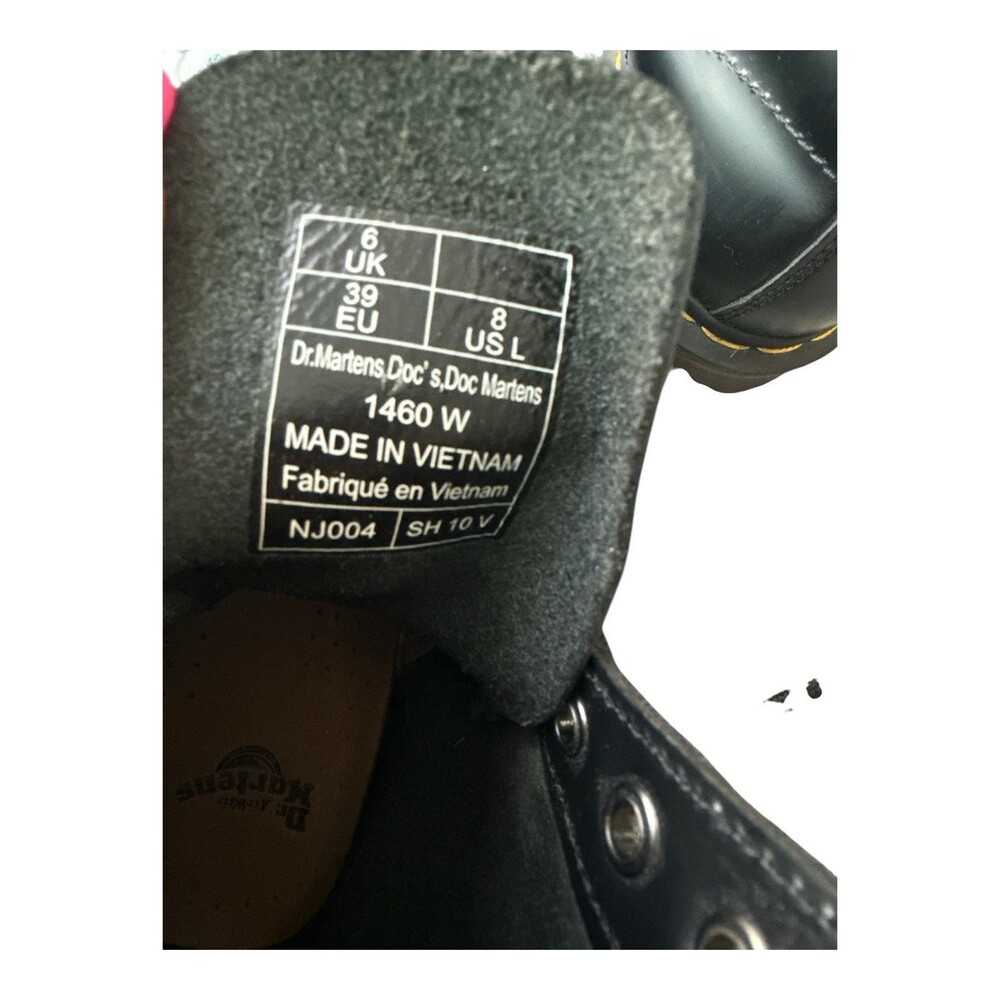 Dr. Martens 1460 Black Smooth Leather Lace Up Combat Boots Women’s US 8 EU 39 - Picture 9 of 9
